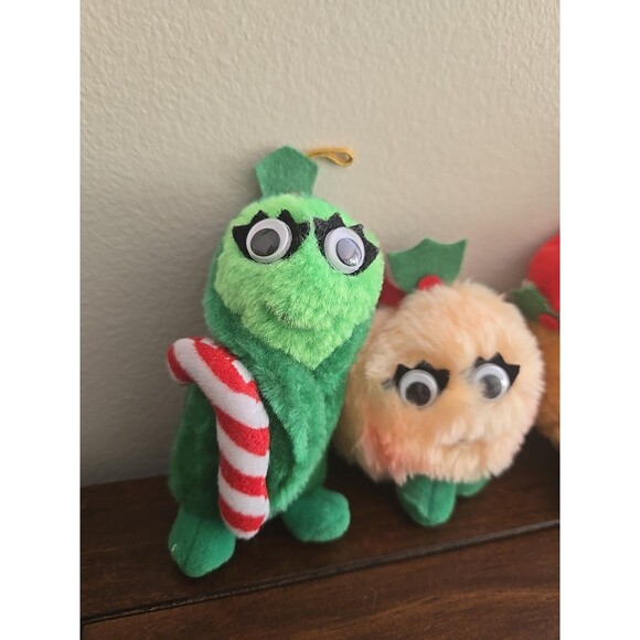 1991 Greystone Del Monte Lot Pineapple Googly Eye Christmas holiday Ornaments - Picture 2 of 5